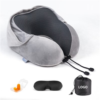 Μαξιλάρι λαιμού Memory Foam σχήματος U με καπάκι